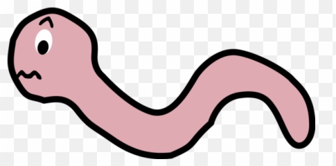 Funny Earthworm Cartoon - Worm No Background Emoji