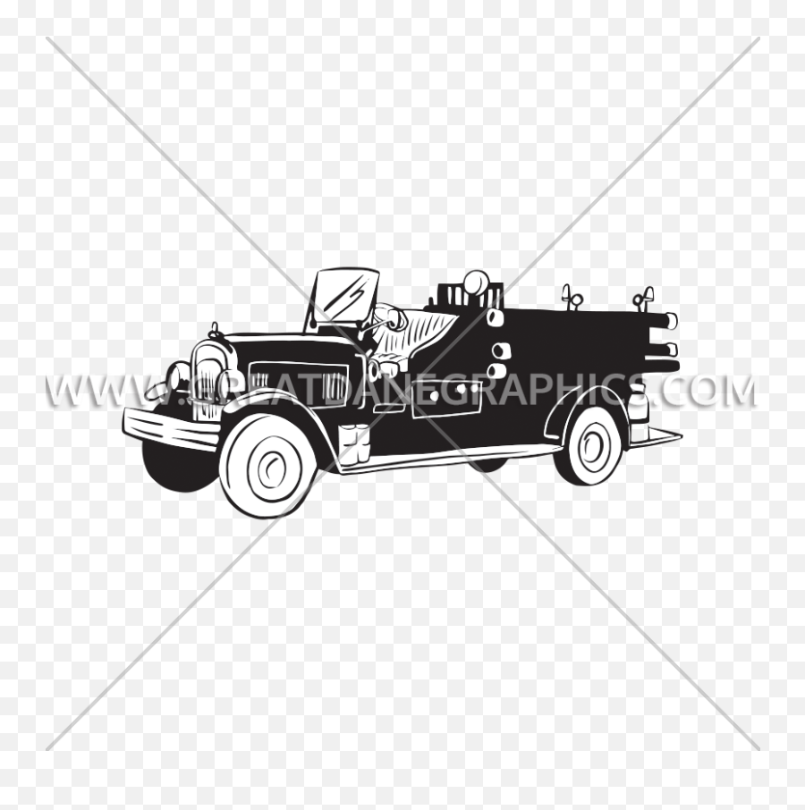Firetruck Clipart Vintage Firetruck - Pickup Truck Emoji,Firetruck Emoji