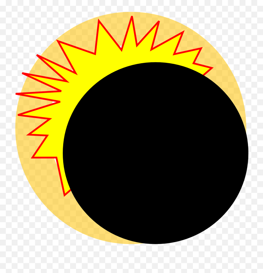 Eclipse Explosion Fire Ray Sun - Solar Eclipse Clip Art Emoji,Sun Fire Emoji