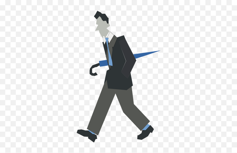Vector Drawing Of Man Walking With An - Guy Walking Clip Art Emoji,Man Chicken Leg Emoji