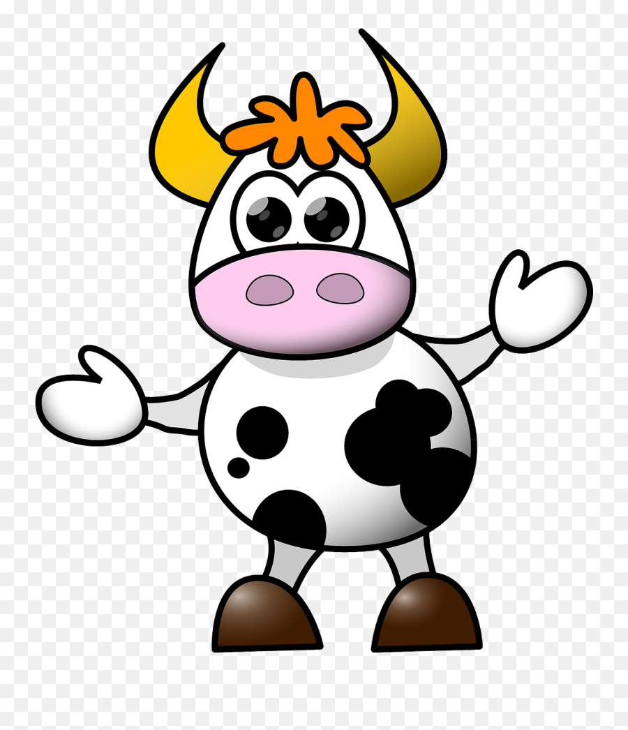 Cow Cartoon Funny Cute Dancing - Animated Clip Art Cows Emoji,Dancing Bear Emoji
