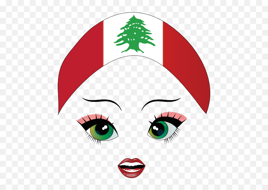 Lebanese Girl Smiley Emoticon Clipart - Coat Of Arms Of Lebanon Emoji,Pretty Emoticons