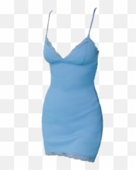 Outfit Aesthetic Blue Dress - Cocktail Emoji