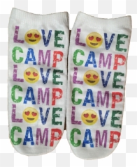 Love Camp Emoji 1 Socks - Millennium Falcon Outline,Emoji Socks