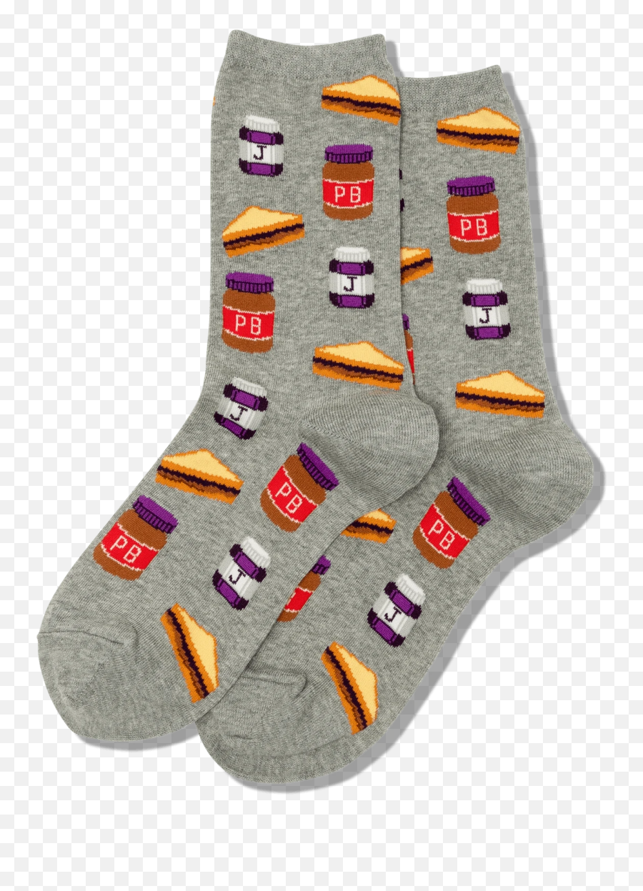 Womenu0027s Peanut Butter And Jelly Socks U2013 Hotsox - Sock Emoji,Hippo Emoji