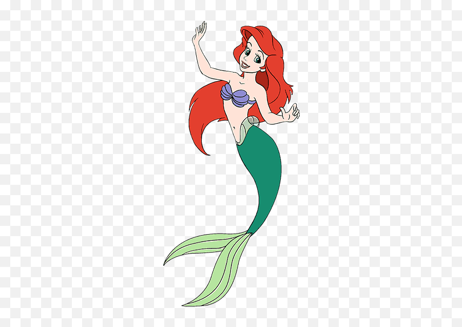 How To Draw Mermaid Ariel In A Few Easy Steps Easy Drawing - Mermaid Ariel Drawing Easy Emoji,Is There A Mermaid Emoji