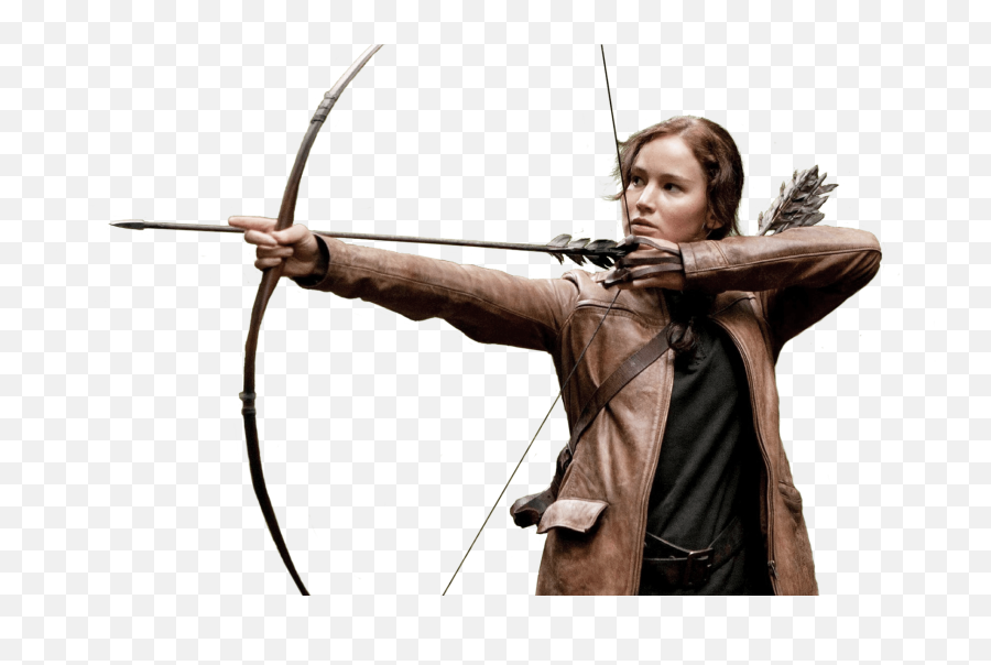 Hunger Games Katniss Bow And Arrow - Katniss With Bow And Diy Hollywood Costumes Emoji,Archery Emoji