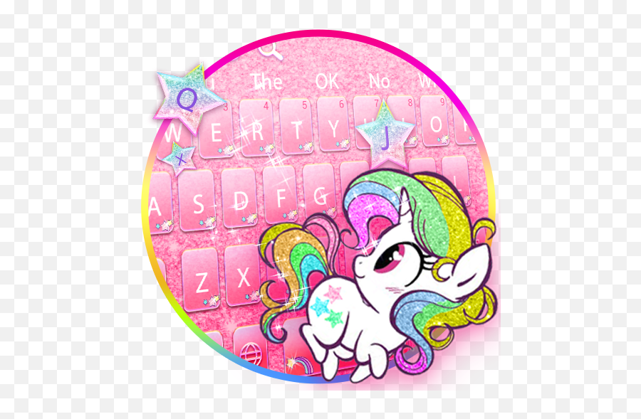 Cute Cartoon Rainbow Unicorn Keyboard Theme Hack Cheats - Fictional Character Emoji,Unicorn Emoji Keyboard