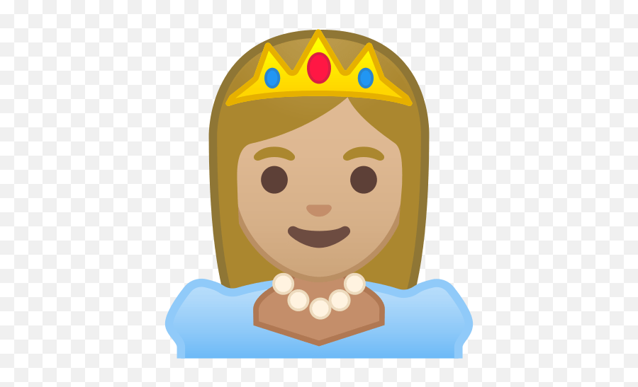 Princess Emoji With Medium - Princesa Emoji,Princess Emoji