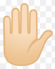 Raised Hand Light Skin Tone Icon - Emoji Hand,Raised Hands Emoji