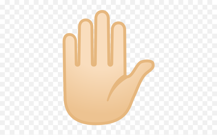 Raised Hand Light Skin Tone Icon - Emoji Hand,Raised Hands Emoji