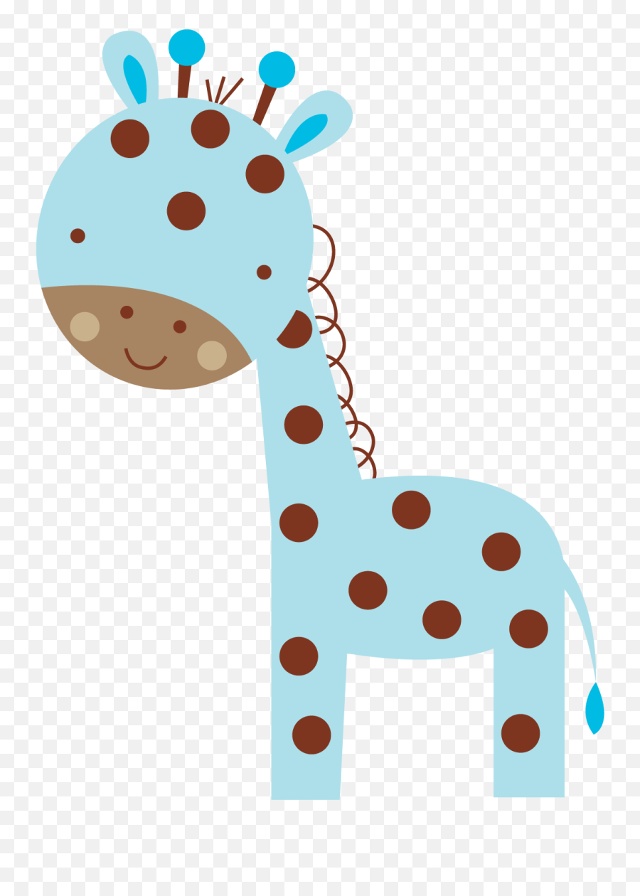 Elephant Clipart Giraffe Elephant Giraffe Transparent Free - Blue Baby Shower Giraffe Emoji,Giraffe Emoticon