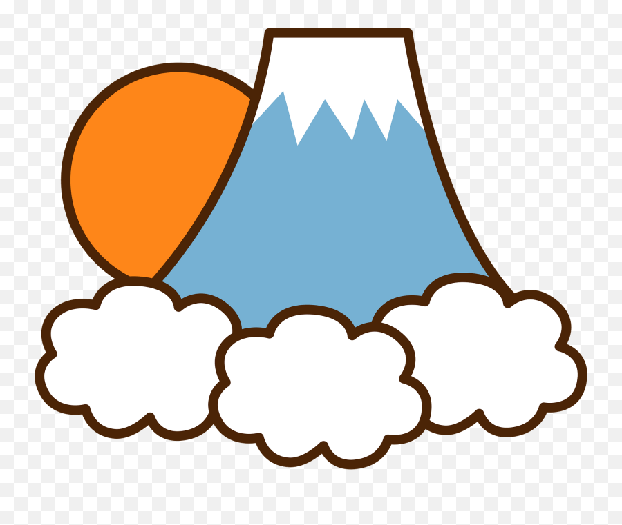 Mount Fuji At Sunrise Clipart Free Download Transparent - Vertical Emoji,Sunset Bird Emoji