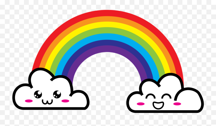 Rainbow Cute Emoji Sticker By Parietal Imagination Art - Rainbow Clipart,Cute Emoticons For Texting