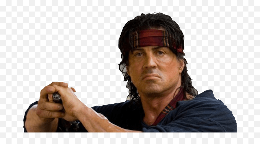 Sylvester Stallone Rambo Transparent - Sylvester Stallone Rambo Png Emoji,Rambo Emoji