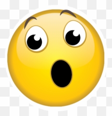 Emoticon Emoji Surprise Happiness Iphone - Transparent Surprised Emoji,Shocked Emoji Png