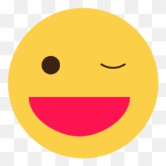 Wink Emoticon Hippie Element - Smiley Emoji