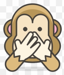 Evil Monkey No Speak Icon - No Speak Monkey Emoji,See No Evil Emoji