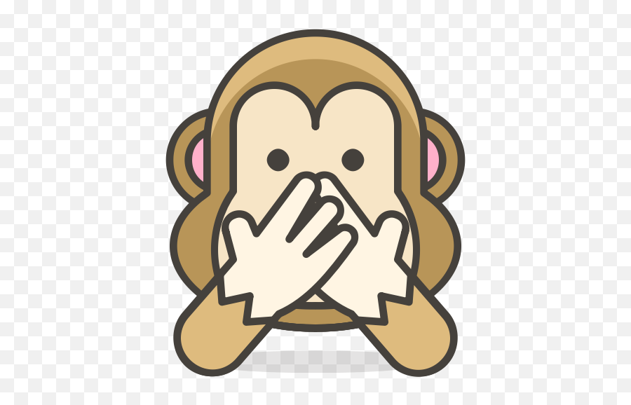 Evil Monkey No Speak Icon - No Speak Monkey Emoji,See No Evil Emoji