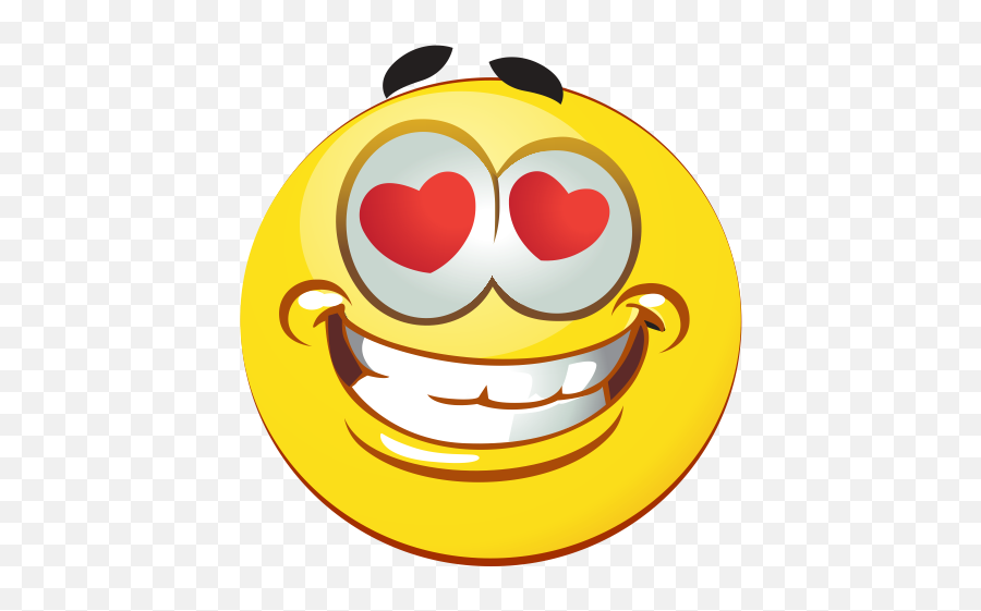Heart Eyes Emoji Decal - Emotion Fall In Love,Heart Eyes Emoji Png