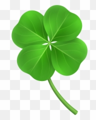 Vector Clover Lucky Flower Transparent Png Clipart Free - Transparent Background Four Leaf Clover Png Emoji,Four Leaf Clover Emoji