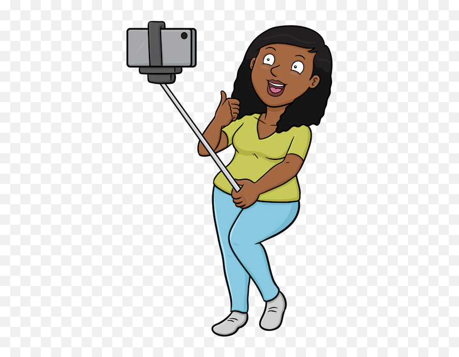 Black Girl Edition - Selfie Girl Cartoon Png Emoji,Black Girl Emoji App