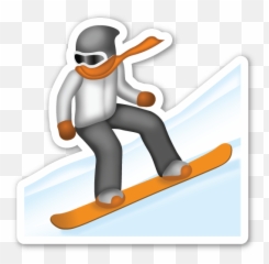 Joint Emoji Clipart - Snowboard