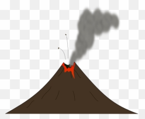 Volcano Clipart Transparent - Volcano Erupting Clipart Gif Emoji,Volcano Emoji