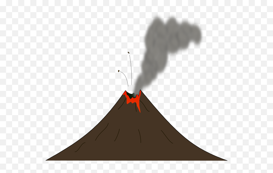 Volcano Clipart Transparent - Volcano Erupting Clipart Gif Emoji,Volcano Emoji
