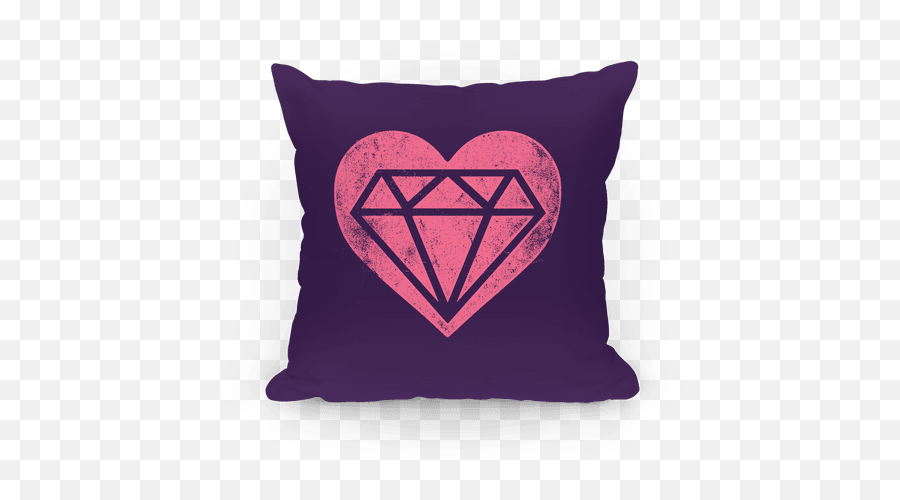 Conversation Hearts Pillows - Transparent Background Diamond Outline Emoji,Purple Heart Emoji Pillow