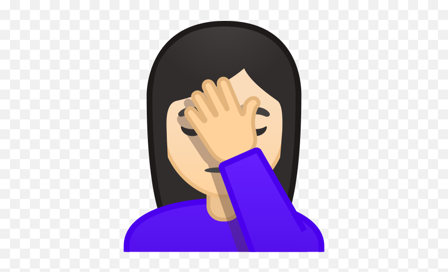 Woman Facepalming Emoji With Light Skin Tone Meaning - Slap In Face Emoji,Facepalm Emoji Png