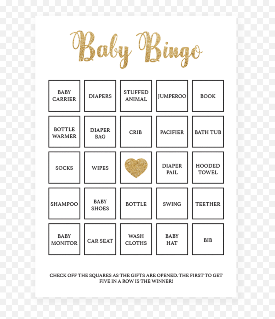 Baby Shower Bingo - Baby Shower Bingo Cards Emoji,Emoji Dick Pdf