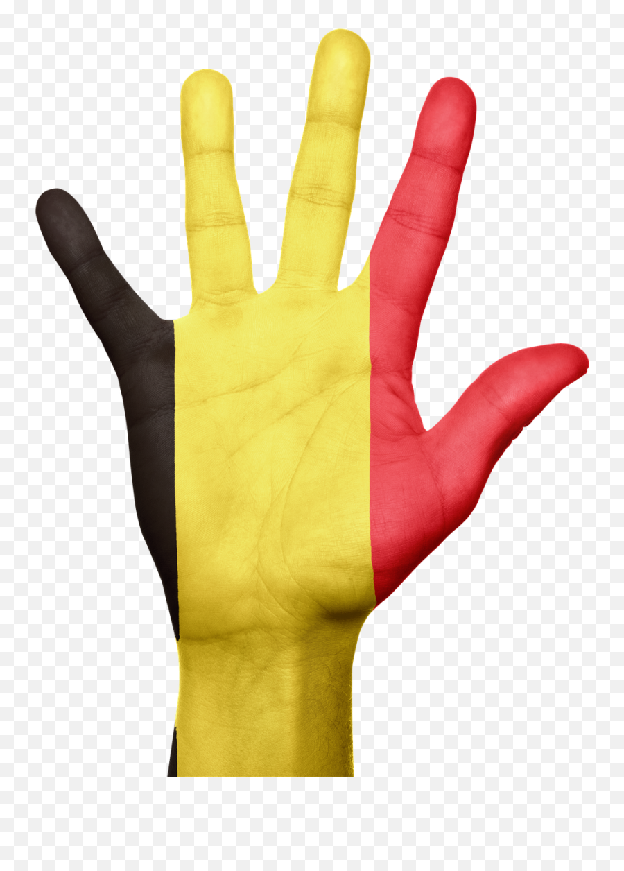 Belgium Flag Hand National Fingers - Belgium Flag Hand Png Emoji,Brussels Flag Emoji