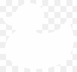 Rubber Duck Silhouette By Paperlightbox Transparent - Clipart Emoji