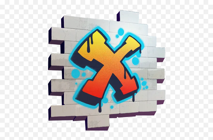 Fortnite Grafitis Png - Fortnite X Spray Emoji,X Mark Emoji