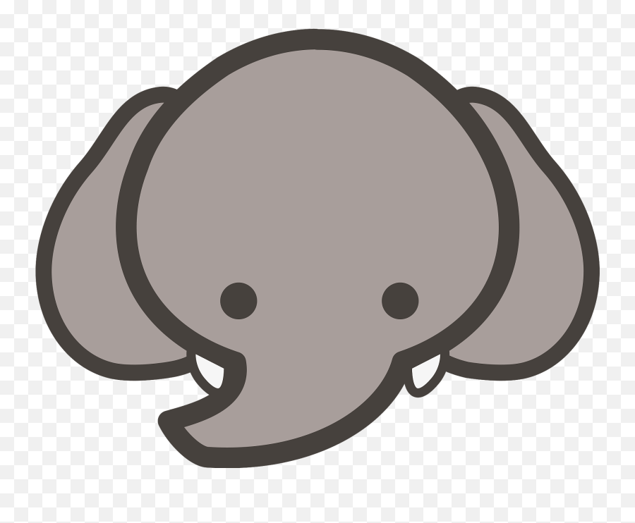 Baby Elephant Face Clipart - Baby Cartoon Elephant Face Emoji,Elephant Emoji