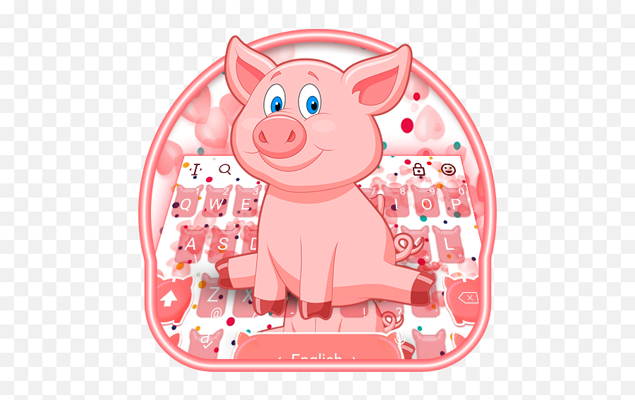 Pink Cute Piggy Keyboard Theme Hack Cheats Hints - Cartoon Emoji,Piggy Emoticons