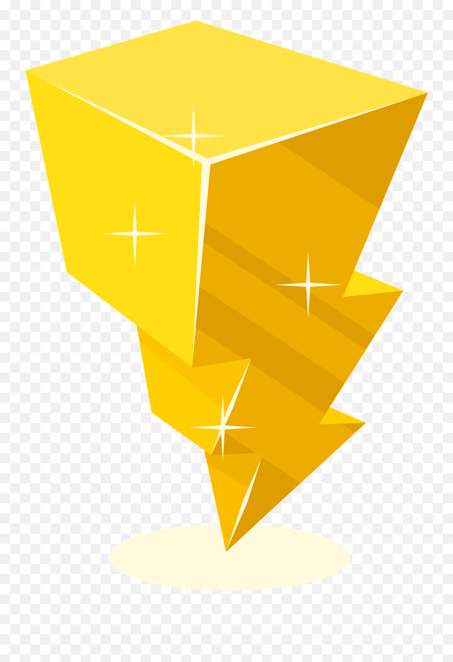 3d Lightning Clipart - Folding Emoji,Lightning Strike Emoji