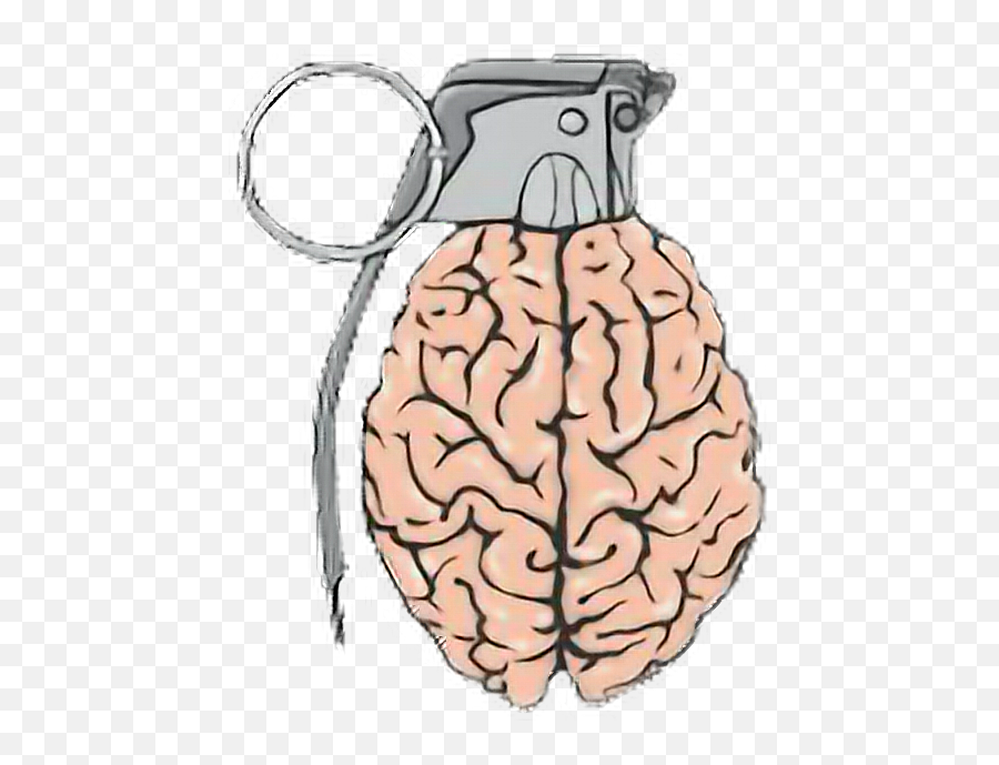 Grenade Bomb Brain - Sharing Without Fact Checking Emoji,Grenade Emoji