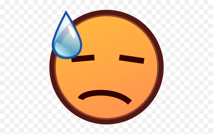 Face With Cold Sweat Emoji For Facebook Email Sms - Emoji,Sweat Emoji