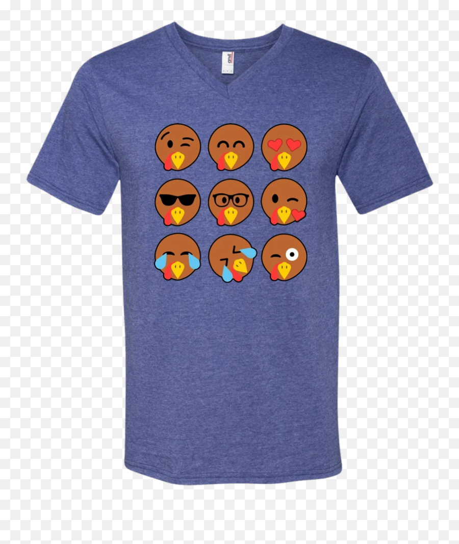Tshirt 982 Anvil Mens Printed V Emoji,Turkey Emojis