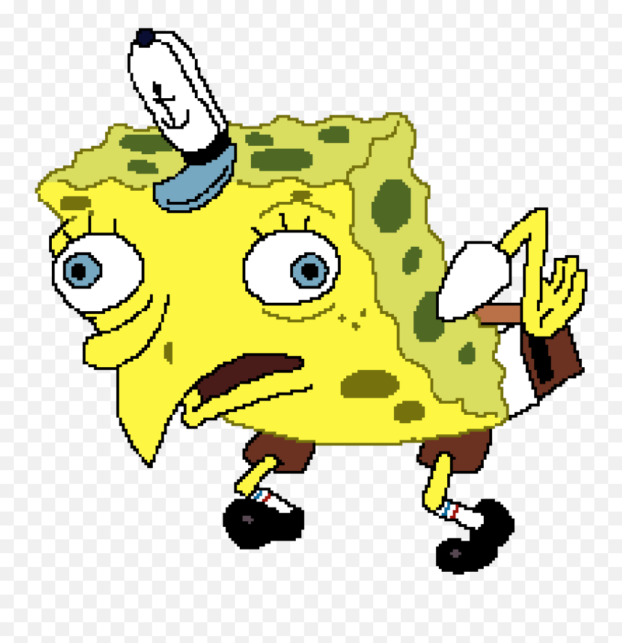 Pixilart - Spongebob Mocking Meme Png Emoji,Mocking Emoji