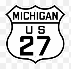 Us 27 Michigan 1926 - Route Shield Block Font Emoji