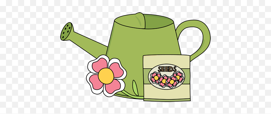 Watering Can With A Flower And Seed - Flower Seed Packet Clipart Emoji,Watering Can Emoji