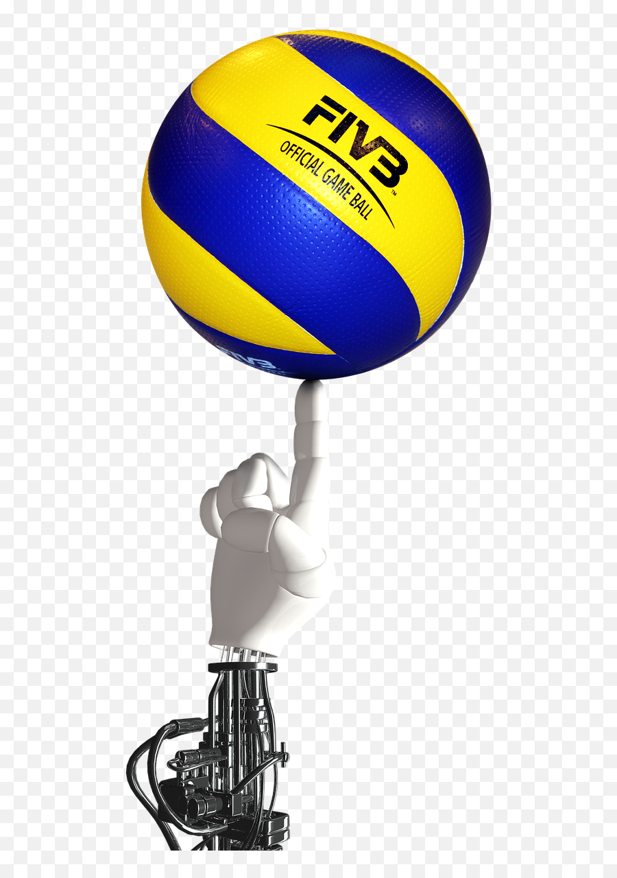 Volleyball Ball Robot Hand Cyborg Robot - Fivb Emoji,Emoji Tennis Ball And Arm