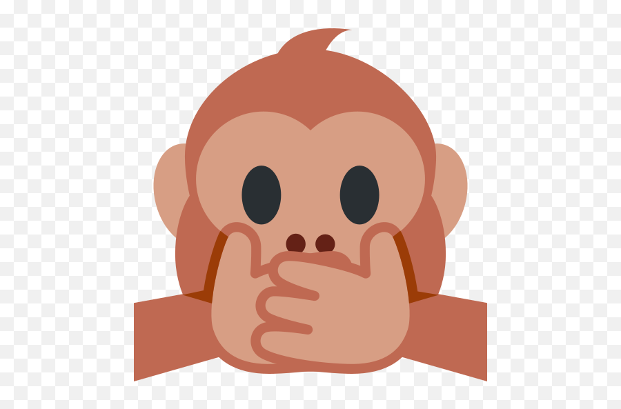 Mono Con La Boca Tapada Emoji - Monkey Speak No Evil,Emoji Changuito