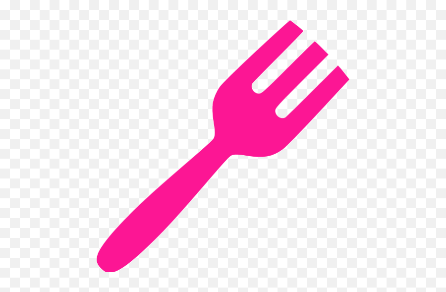 Deep Pink Fork Icon - Fork Icon Png Orange Emoji,Fork Emoticon