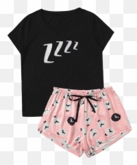 Pajamas Pjs Party Shorts Black Sheep - Emoji