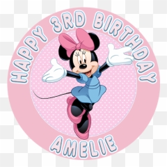 Edible Cake Toppers - Cartoon Emoji,Emoji Minnie Mouse