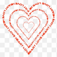 Png A Heart Done - Outline Shape With Words Emoji